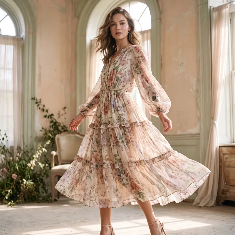 Vestido Floral Midi
